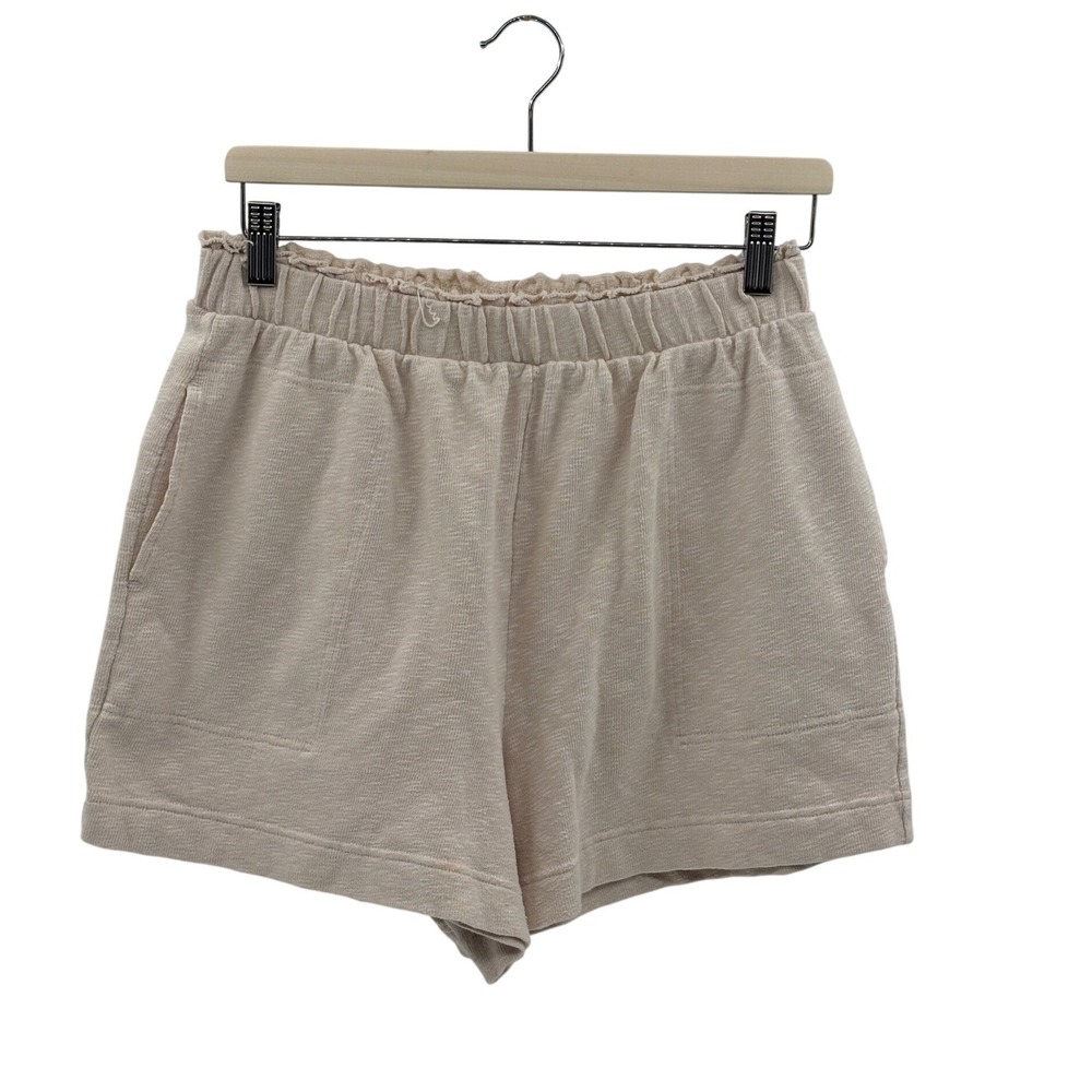 Free People Beach Shorts Off White Oatmeal Lounge Women Size Medium Casual